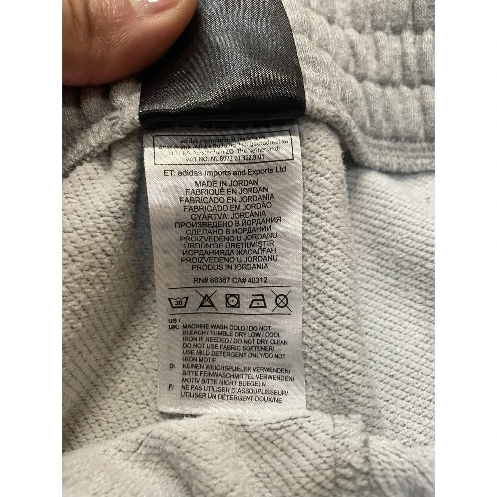 Adidas Sweatpants Youth‎ Small Gray 3-Stripes Jogger Ankle Athletic Gym Play